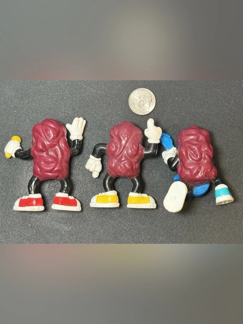 Vintage California Raisins Figures Lot Of 3 Dancing Singing Guitar Applause